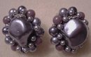 PRETTY 40's CLIP-ON EARRINGS/Smoky Purple