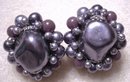 PRETTY 40's CLIP-ON EARRINGS/Smoky Purple