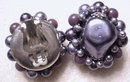 PRETTY 40's CLIP-ON EARRINGS/Smoky Purple