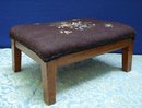SHABBY CHIC NEEDLWORK FOOT STOOL
