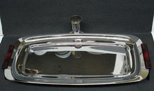 DECO CHROME/BAKELITE SERVING DISH