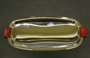 DECO CHROME/BAKELITE SERVING DISH