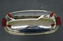 DECO CHROME/BAKELITE SERVING DISH