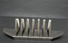 ART DECO STAINLESS STEEL TOAST STAND
