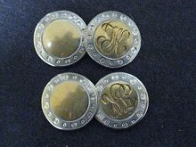 Antique 14k Cuff Links - Monograms