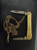 VICTORIAN WATCH CHAIN W/PEN KNIFE