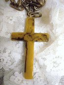 BAKELITE LARGE CROSS on Chain by VOGUE