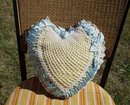 HEART SHAPE LACE /RIBBONS PILLOW