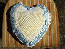 HEART SHAPE LACE /RIBBONS PILLOW