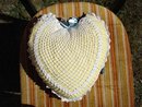 HEART SHAPE LACE /RIBBONS PILLOW