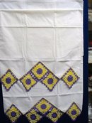 PAIR - PILLOWCASES - WIDE COLORFUL LACE