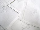 DAMASK LINEN NAPKINS - Monogram R