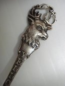 STERLING FIGURAL SOUVENIR SPOON- ELK