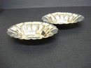 2 MATCHING FANCY OVAL STERLING CONDIMENT DISHES