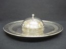 BEAUTIFUL 2 PIECE SILVER PLATED SERVING TRAY