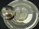 BEAUTIFUL 2 PIECE SILVER PLATED SERVING TRAY