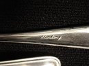 ANTIQUE STERLING TINY SALT & PEPPER SPOONS