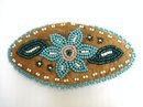 NATIVE MOOSE HIDE & BEADED STYLE HAIR BARRETTE