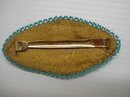 NATIVE MOOSE HIDE & BEADED STYLE HAIR BARRETTE