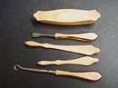 5 PIECE ANTIQUE CELLULOID NAIL GROOMING SET