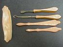 5 PIECE ANTIQUE CELLULOID NAIL GROOMING SET