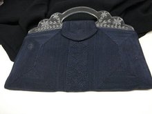 LOVELY 1930's BLACK CORD/LUCITE CLUTCH PURSE