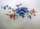FINEST FLORAL PETIT POINT - BEAUTIFUL HANKY