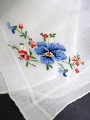 FINEST FLORAL PETIT POINT - BEAUTIFUL HANKY