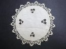 PRETTY TINY HEARTS LACE/ EMBROIDERY - DOILY