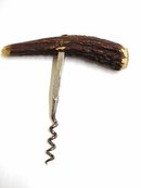 Sheffield Cork Screw Bottle Opener-Elk Horn