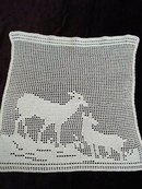 LARGE FILLET LACE - MOTHER DEER AND BABY