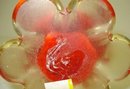 SUPERB RED ART GLASS TREE TRUNK VASE