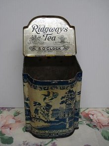RIDGWAYS TEA TIN - 5 O'CLOCK - BLUE WILLOW
