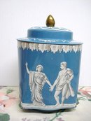 LOVELY ROUND TIN BOX-JUDGMENT of HERCULES
