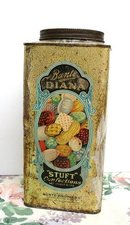 1923 RARE TIN-STUFT CONFECTIONS BUNTE DIANA