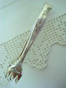 EARLY COMMUNITY PLATE SUGAR TONGS