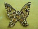 SUPERB KRAMER RHINESTONE BROOCH-BUTTERFLY