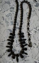DRAMATIC SIGNED SHERMAN BLACK NECKLACE