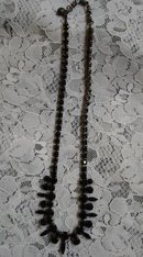 DRAMATIC SIGNED SHERMAN BLACK NECKLACE