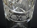 STRIKING VINTAGE CUT CRYSTAL HEAVY VASE