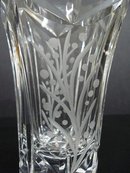 BRILIANT VINTAGE CUT CRYSTAL HEAVY VASE