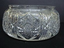 SUPERB OLD BRILLIANT CUT GLASS ROUND BOWL