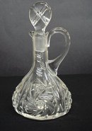 VINTAGE CUT CRYSTAL VINEGAR or OIL CRUET