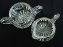 CUT GLASS - CRYSTAL CREAM & SUGAR SET
