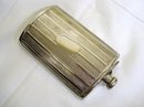 SILVER PLATED CURVED HIP FLASK - GERMANY