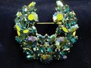 Sherman Sea Blue Aurora Borealis Brooch