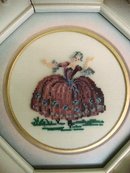 Heirloom Petit Point Framed Picture Vintage