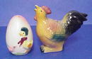 Pretty Figural Vintage Salt & Pepper Shakers Chicken and Egg