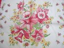PRETTY VINTAGE SHABBY CHIC - FLORAL HANKIE - PINK TONES