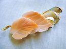 CHARMING SHELL / CORAL VINTAGE BROOCH